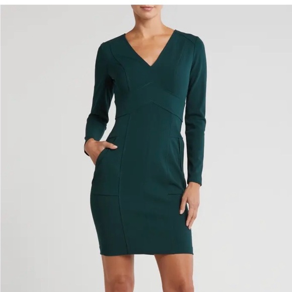 DKNY Women's Long Sleeve Dress in Deep Purple - Picture 4 of 5